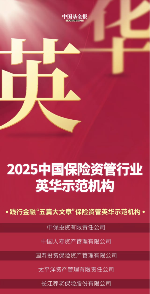 中保投资公司荣获《中国基金报》“践行金融‘五篇大文章’保险资管英华示范机构”